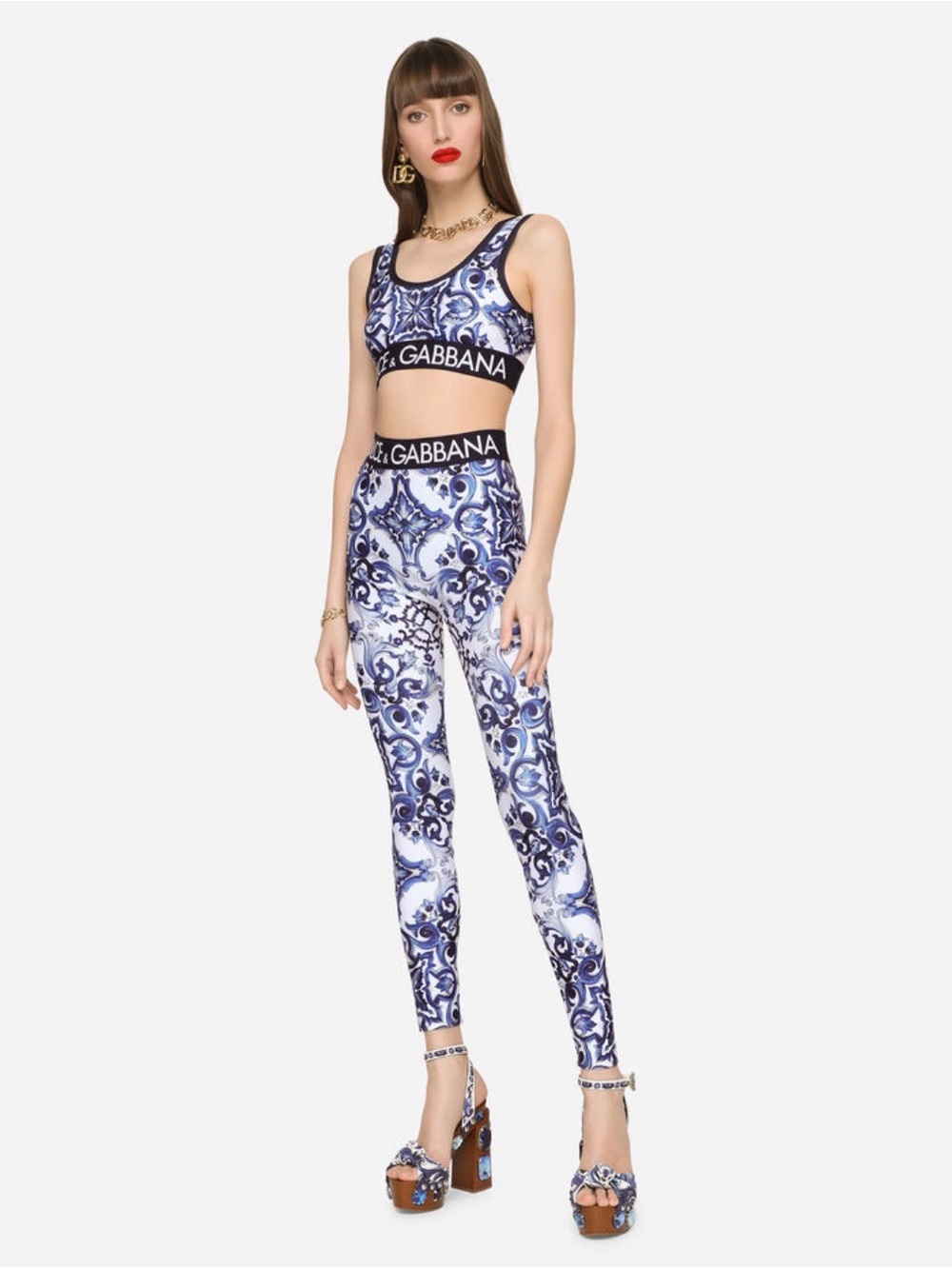Dolce & Gabbana Blue Baroque 3-Piece Set – Size XS